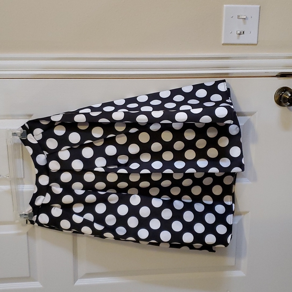 Black with white dot circle skirt